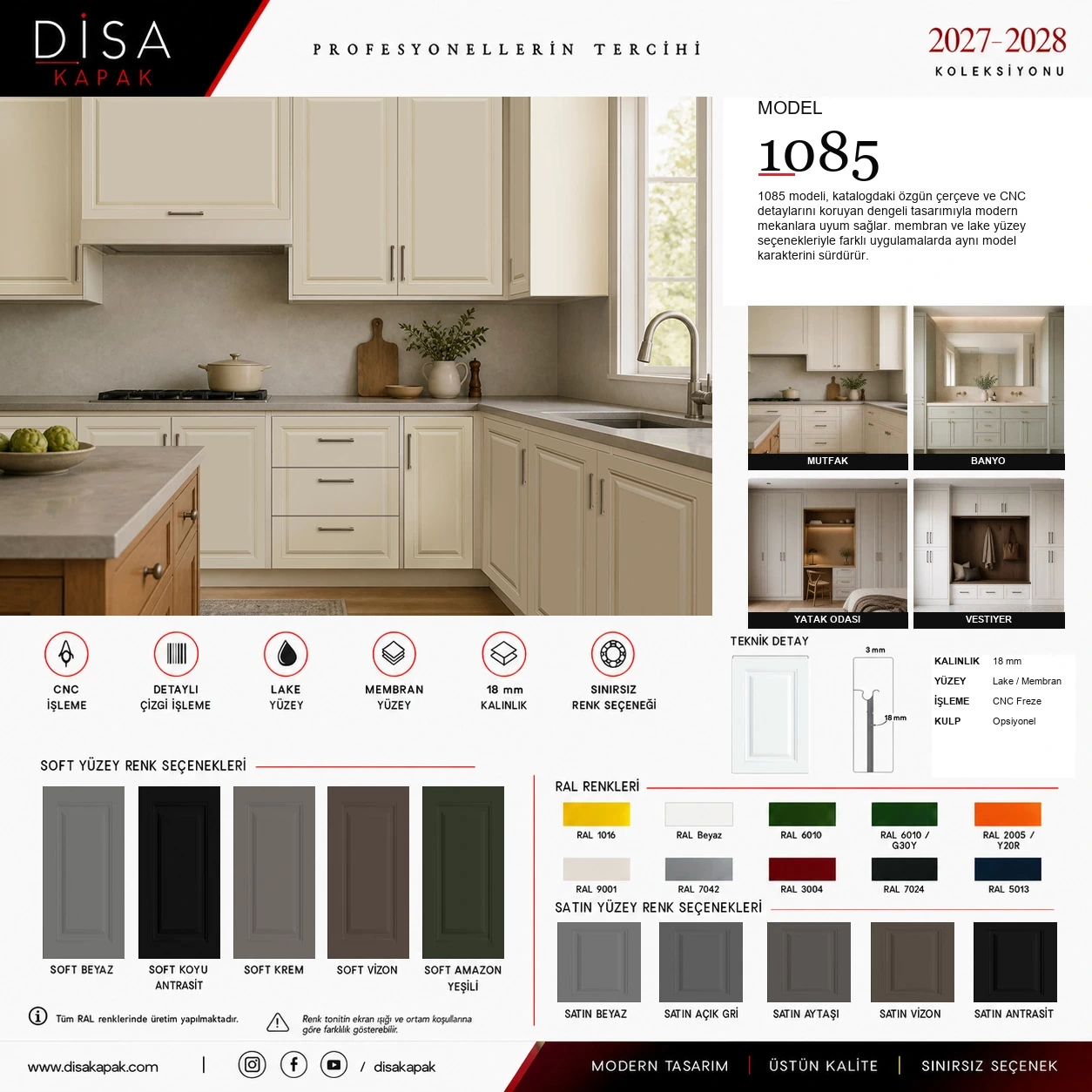 Model 1085 katalog sayfası