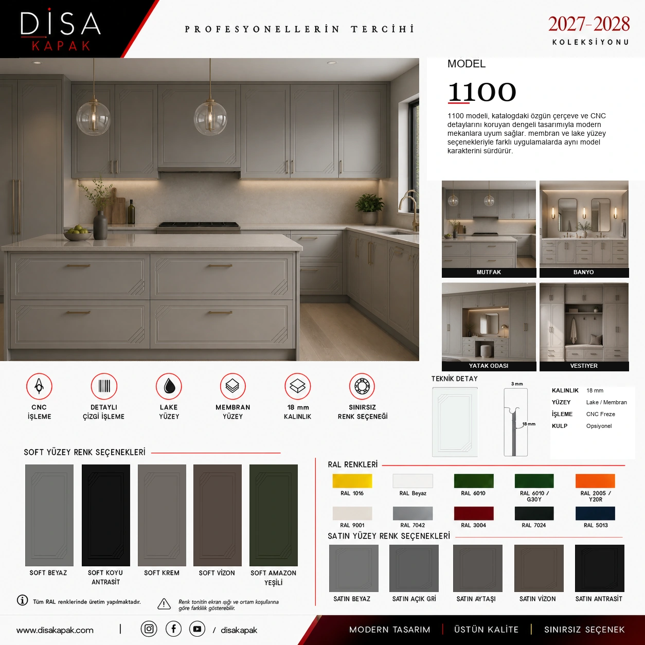 Model 1100 katalog sayfası