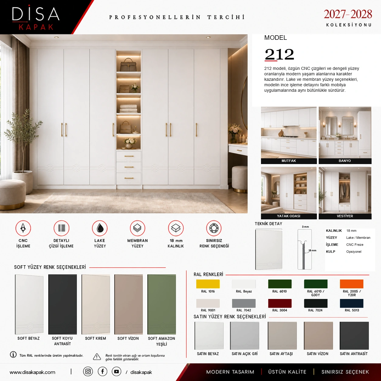Model 212 katalog sayfası