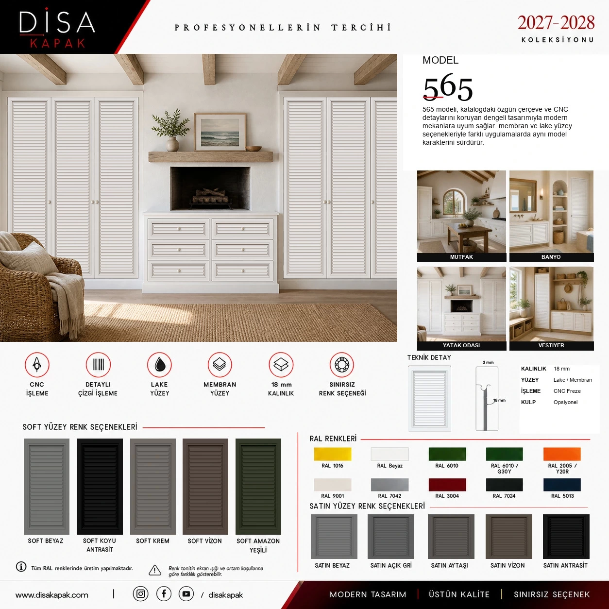 Model 565 katalog sayfası