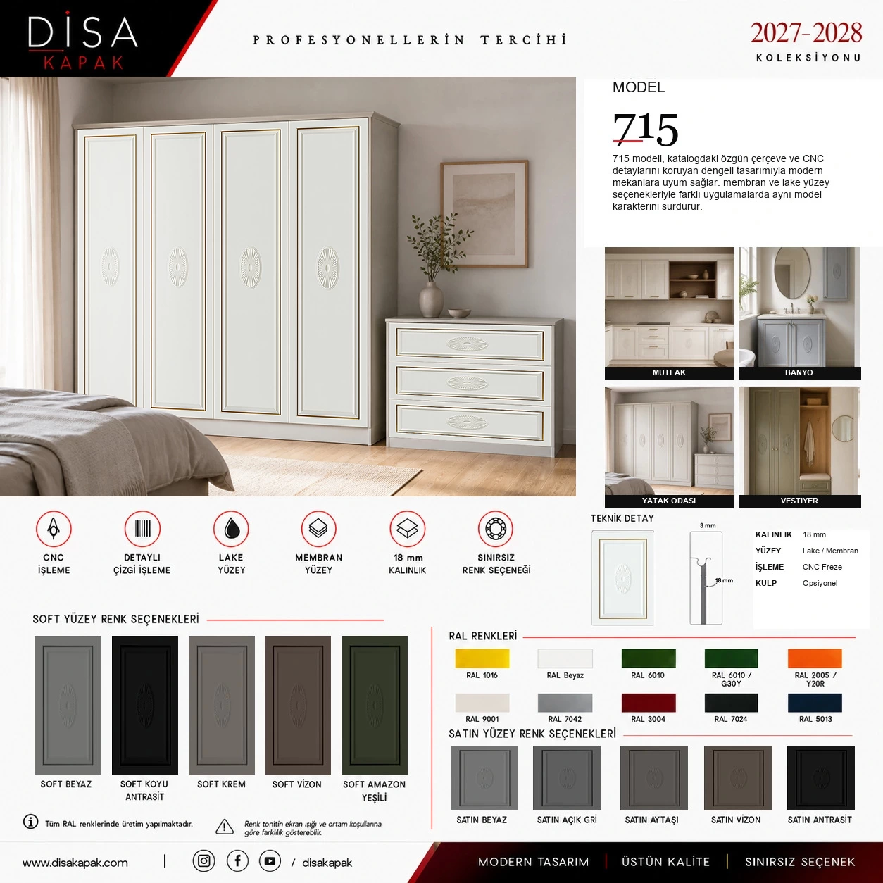 Model 715 katalog sayfası