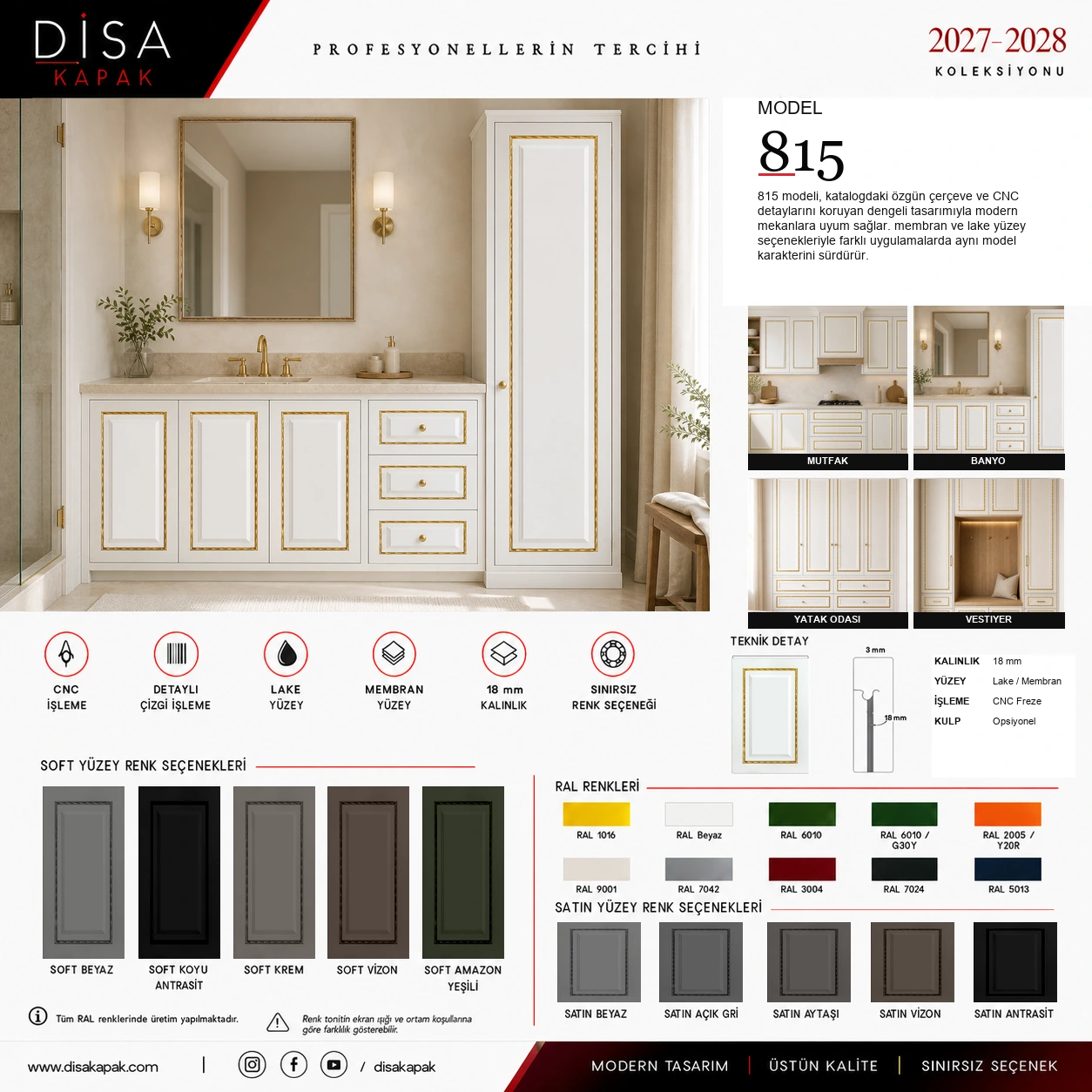 Model 815 katalog sayfası