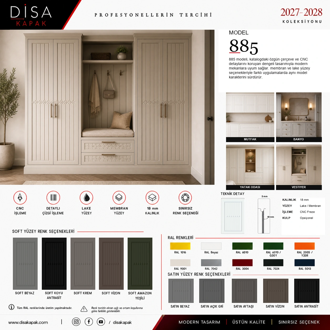 Model 885 katalog sayfası