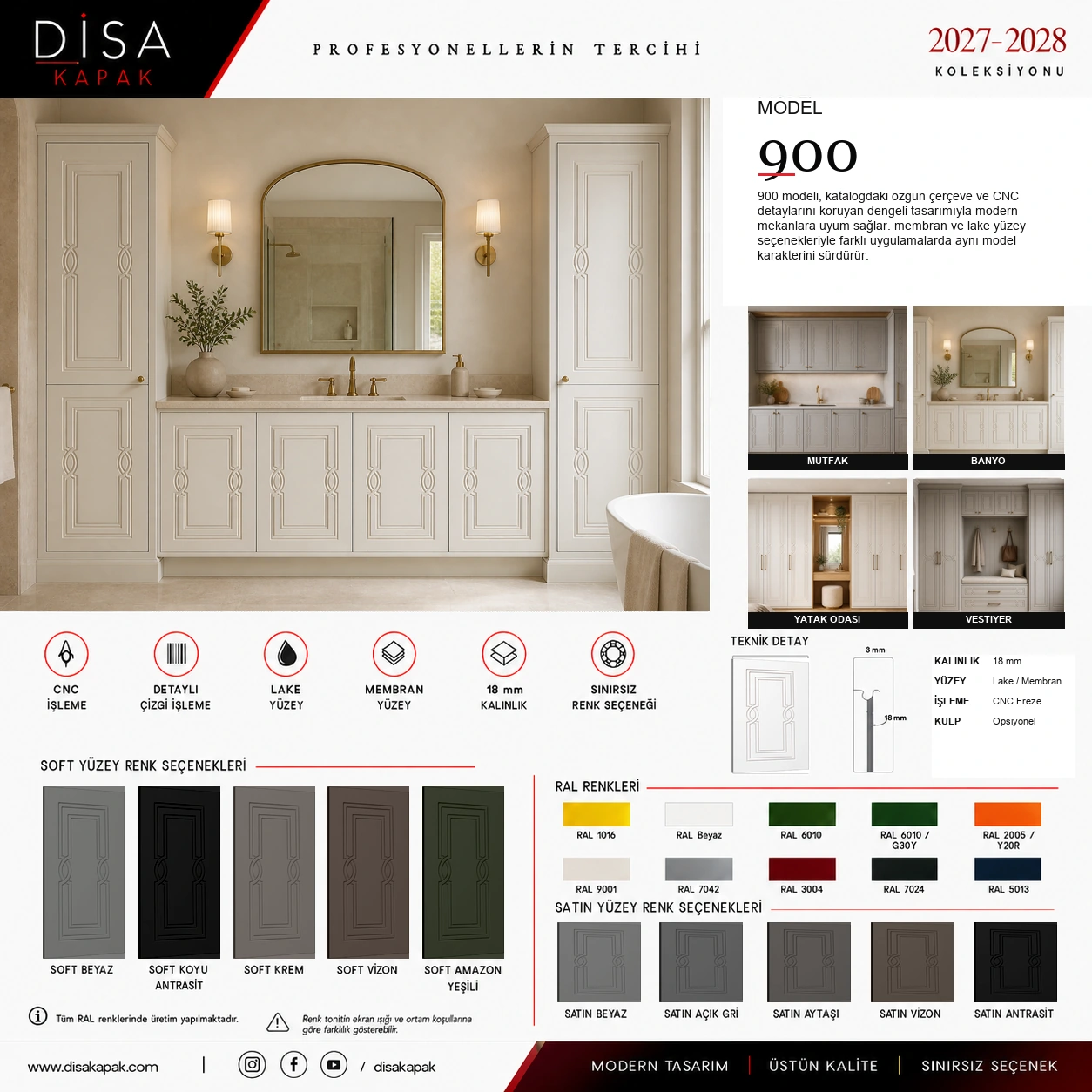 Model 900 katalog sayfası