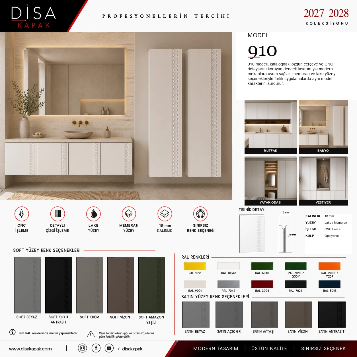 Model 910 katalog sayfası