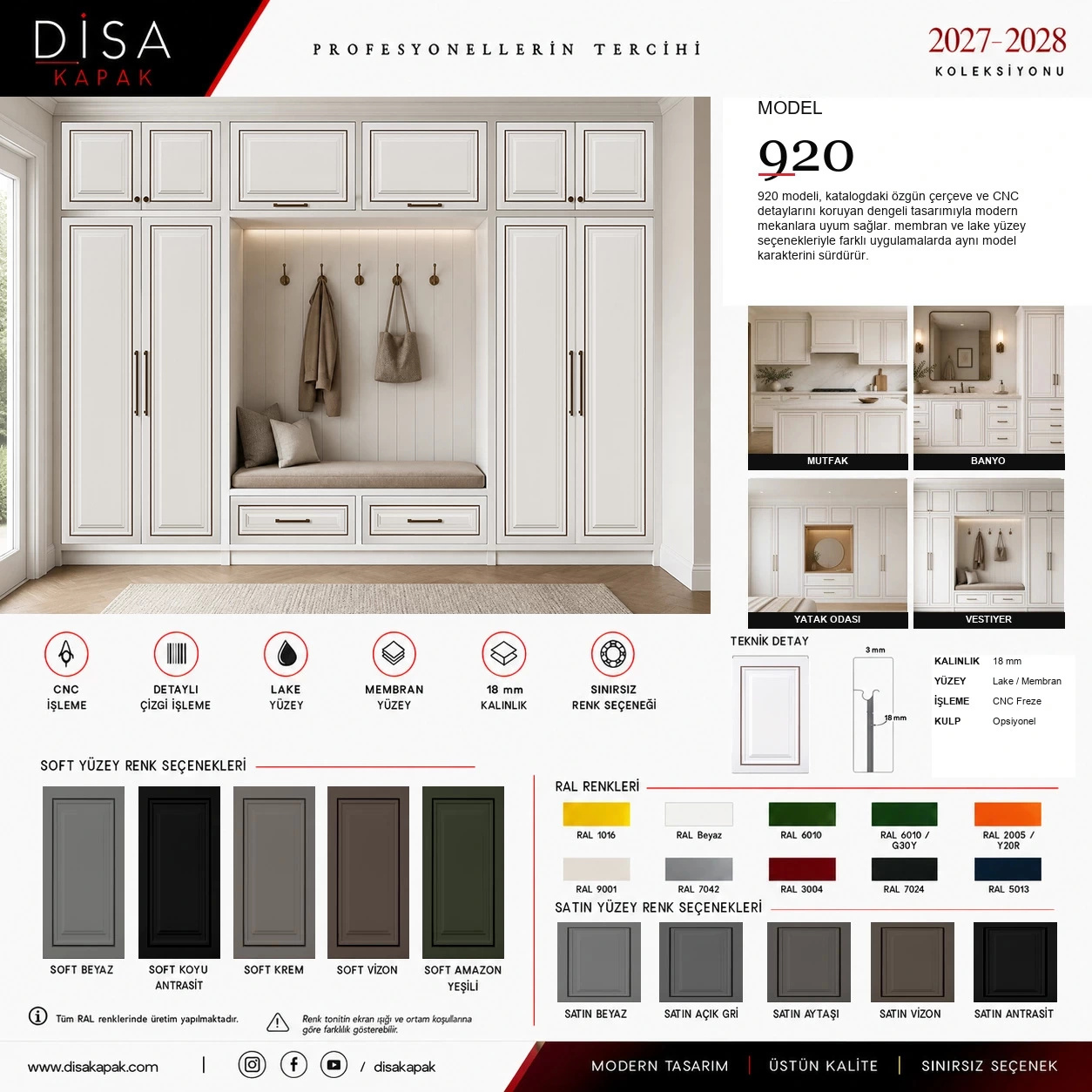 Model 920 katalog sayfası