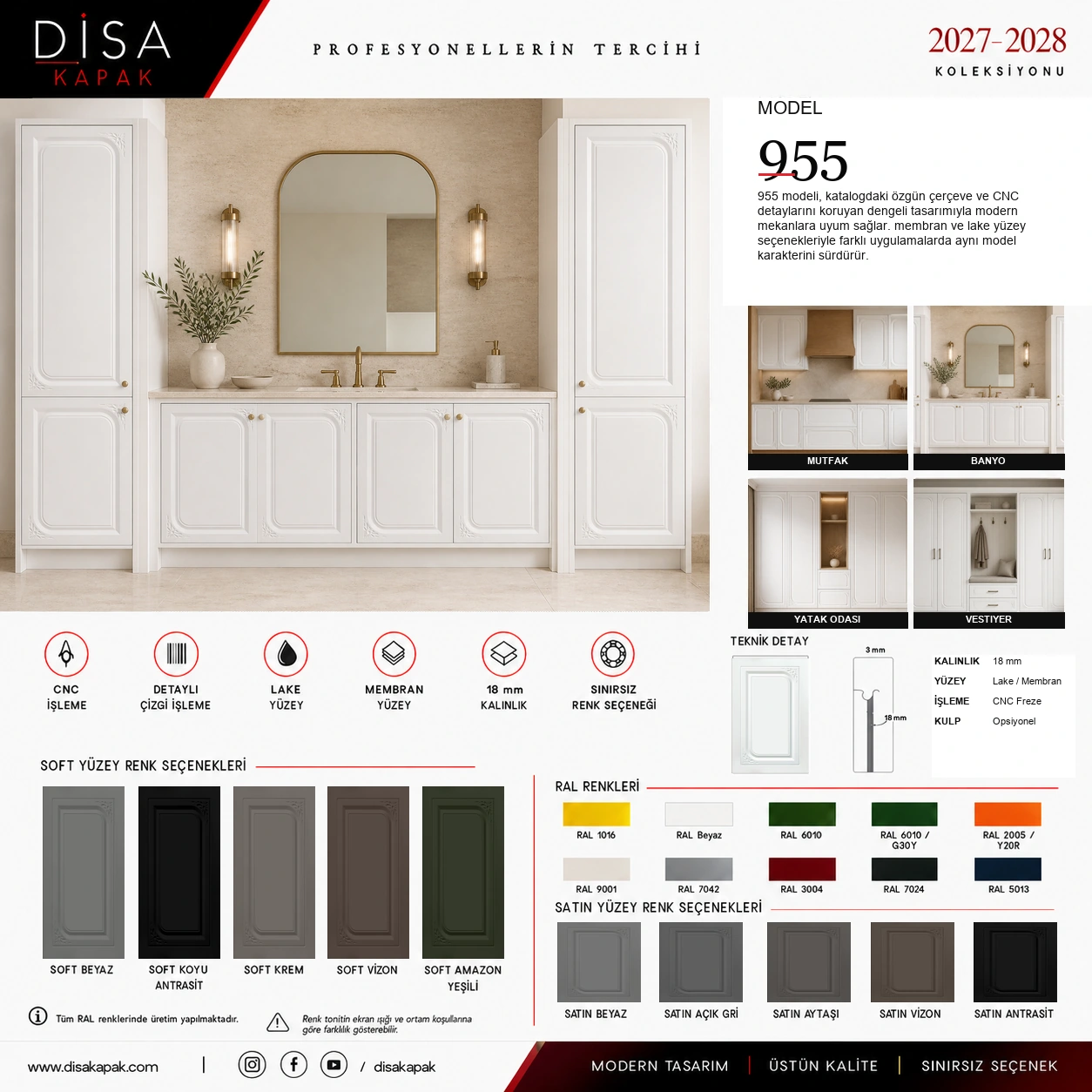 Model 955 katalog sayfası