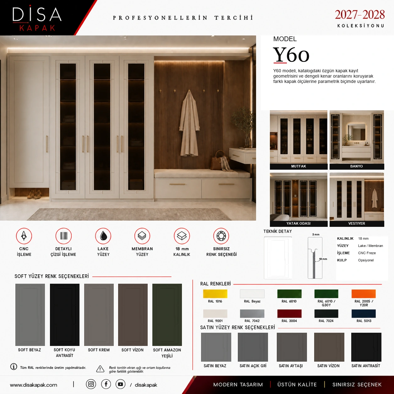 Model Y60 katalog sayfası