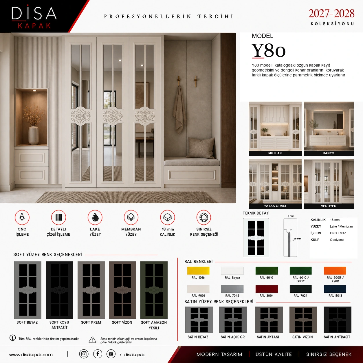 Model Y80 katalog sayfası